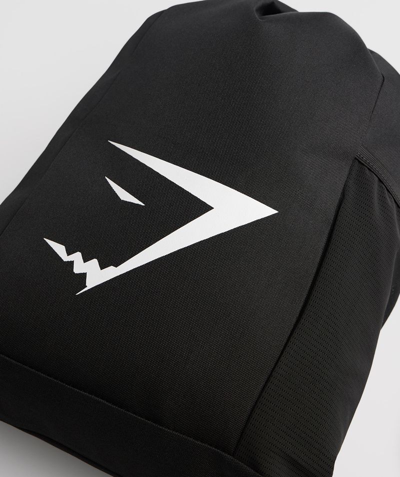 Men's Gymshark Sharkhead Gymsack Bags Black | USA  9576-ABZMK