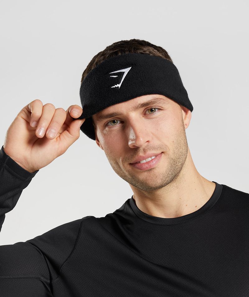 Men's Gymshark Sharkhead Headband Black | USA  8045-OIRWM