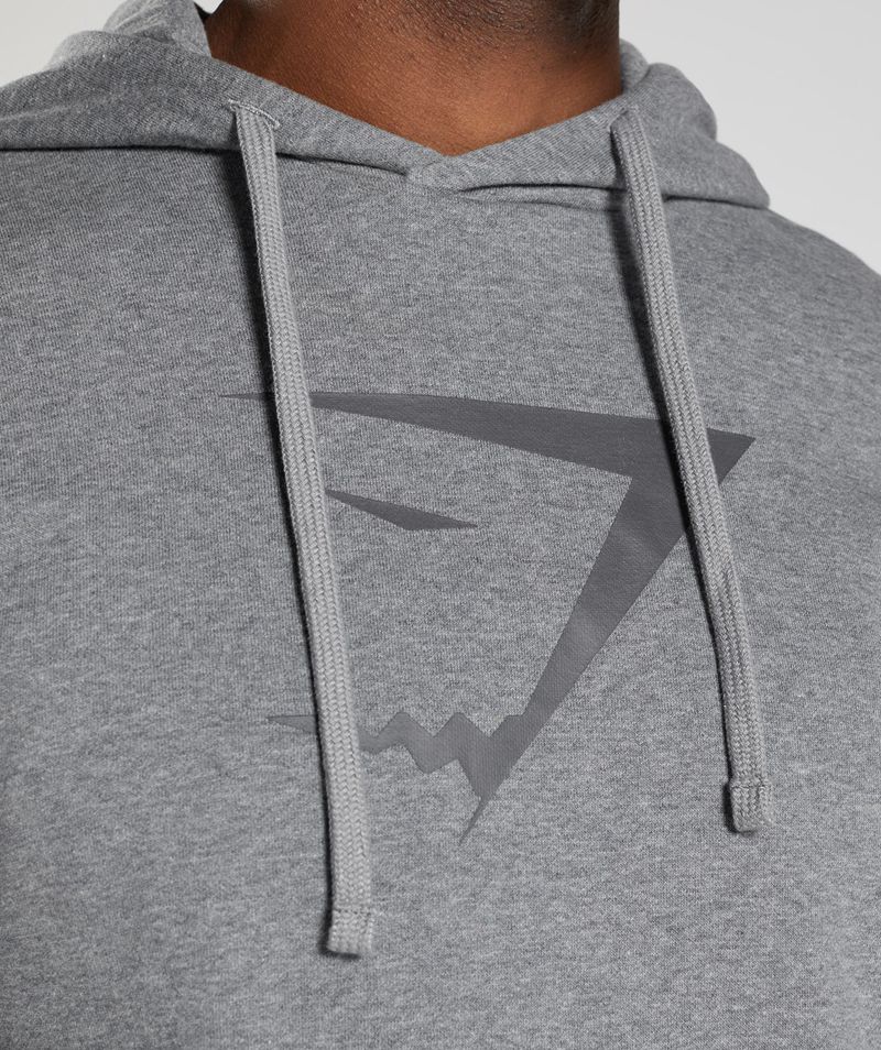 Men's Gymshark Sharkhead Infill Hoodie Grey | USA  4752-XKCQW