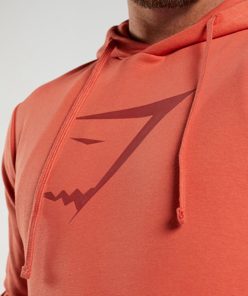 Men's Gymshark Sharkhead Infill Hoodie Red | USA  6975-ZPNDS