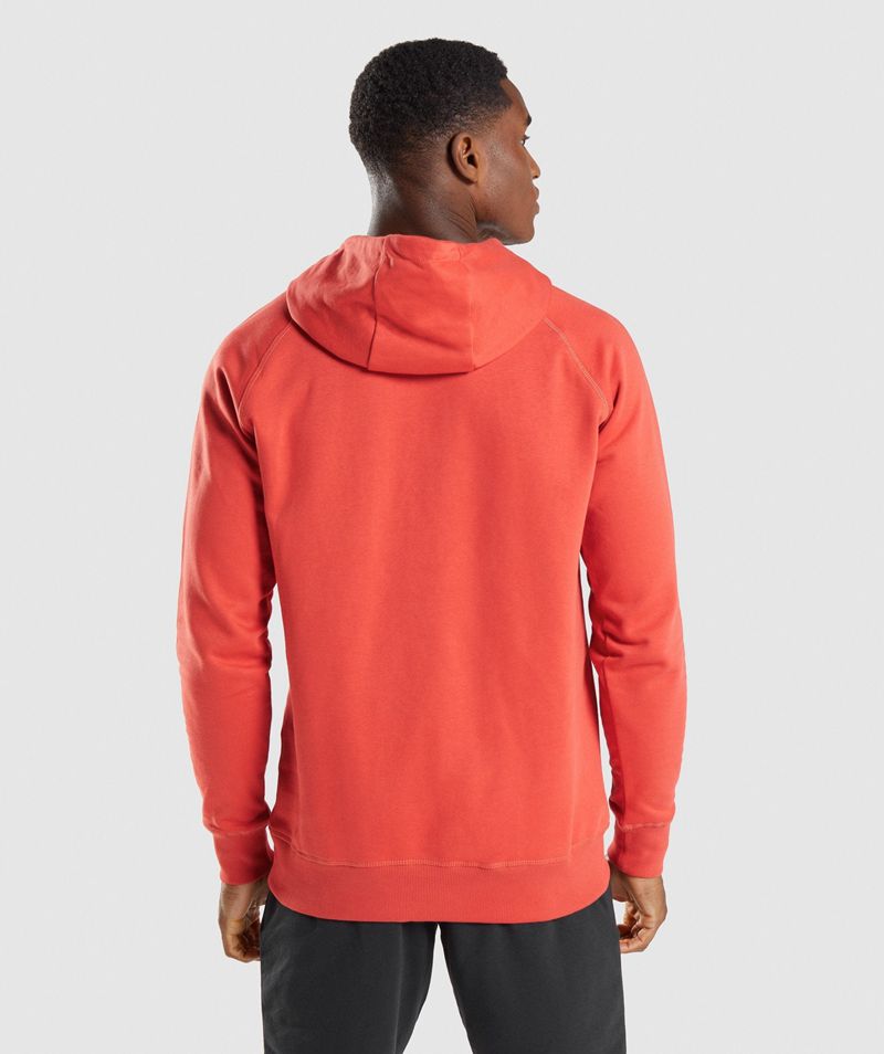 Men's Gymshark Sharkhead Infill Hoodie Red | USA  7251-YDCHV