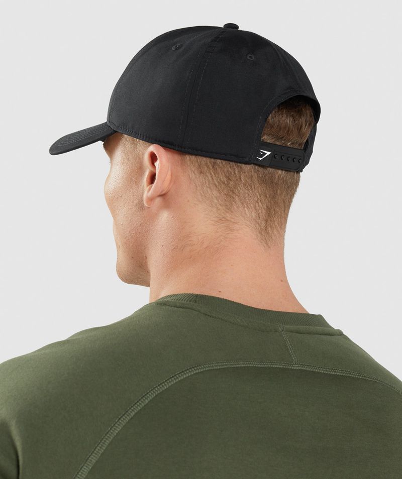 Men's Gymshark Snapback Hats Black | USA  8206-AOKDQ