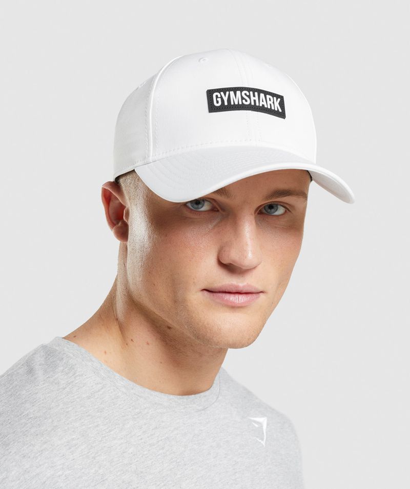 Men\'s Gymshark Snapback Hats White | USA  2654-HMKAG