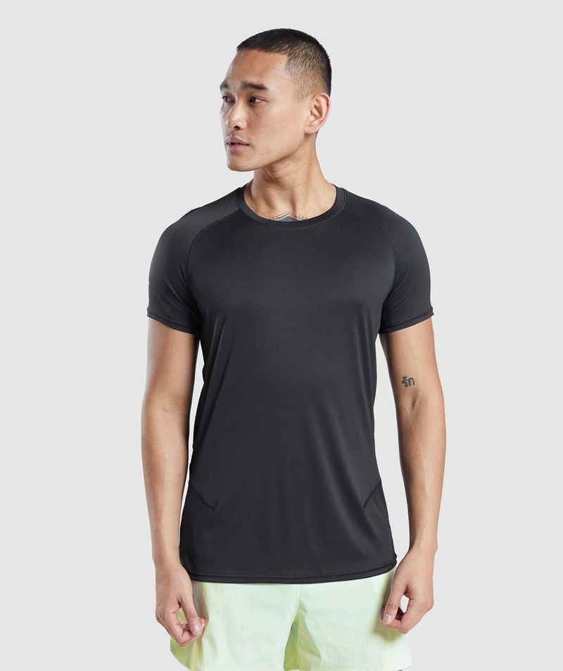 Men's Gymshark Speed Evolve T-Shirts Black | USA  0693-EASNY