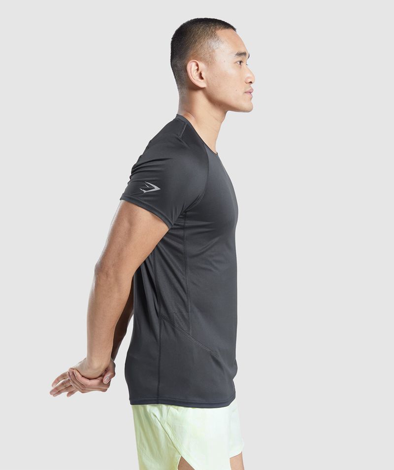 Men's Gymshark Speed Evolve T-Shirts Black | USA  0693-EASNY