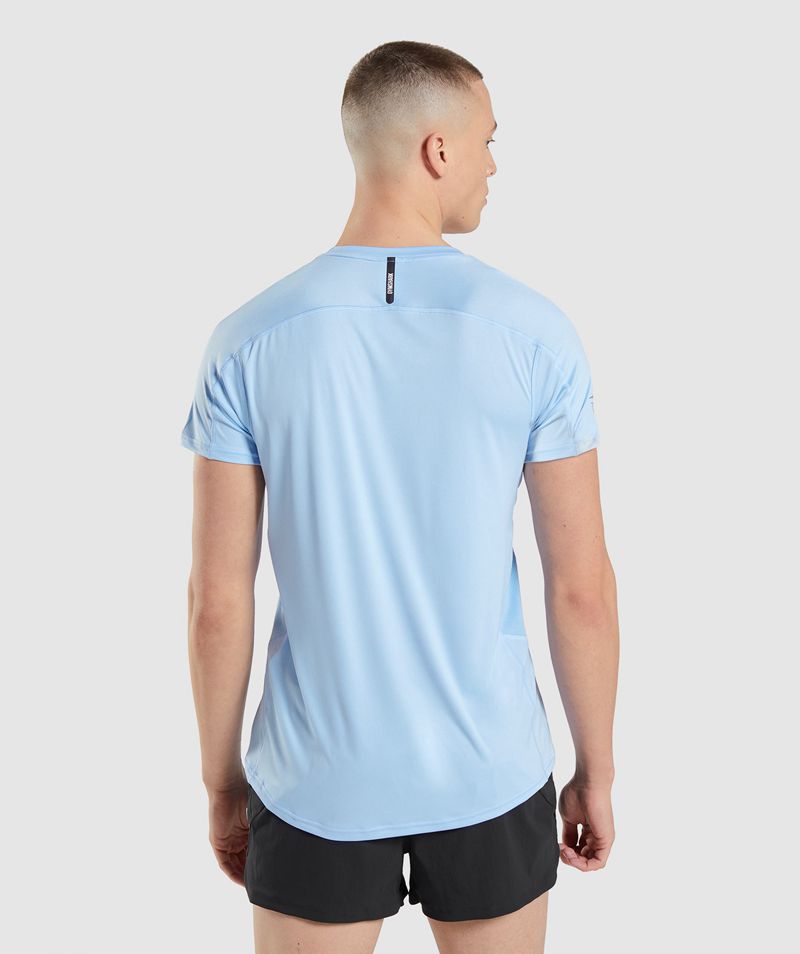 Men's Gymshark Speed Evolve T-Shirts Blue | USA  4580-NEPZL