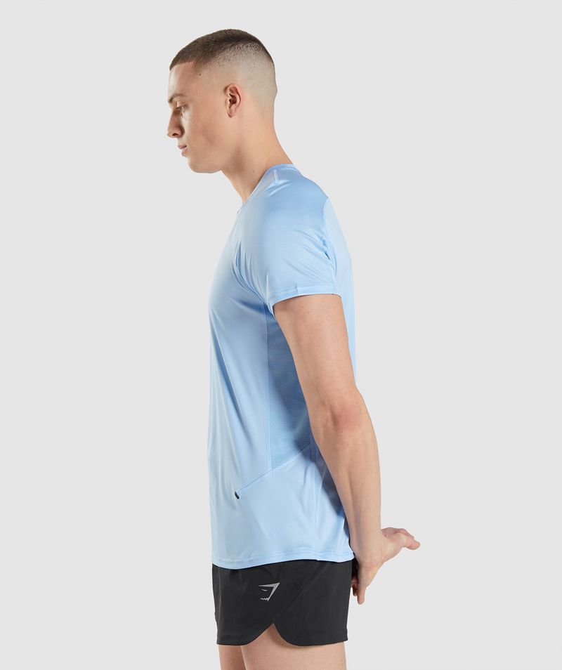 Men's Gymshark Speed Evolve T-Shirts Blue | USA  4580-NEPZL