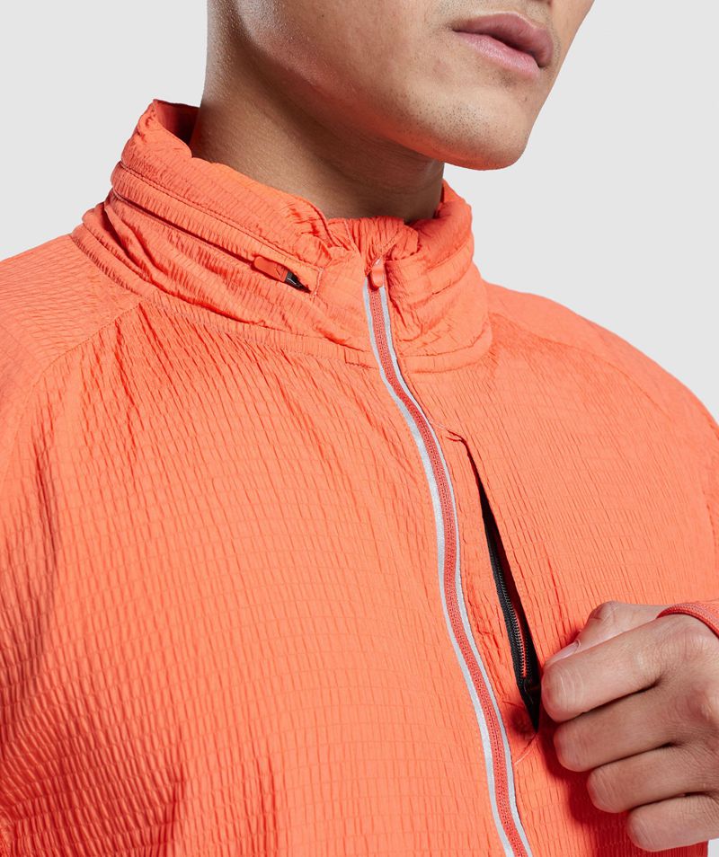 Men's Gymshark Speed Evolve Windbreaker Jackets Orange | USA  1593-BREXG