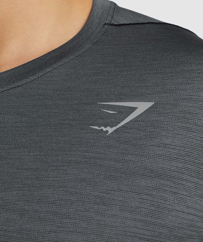 Men's Gymshark Speed Long Sleeve T-Shirts Grey | USA  8942-PEYFS