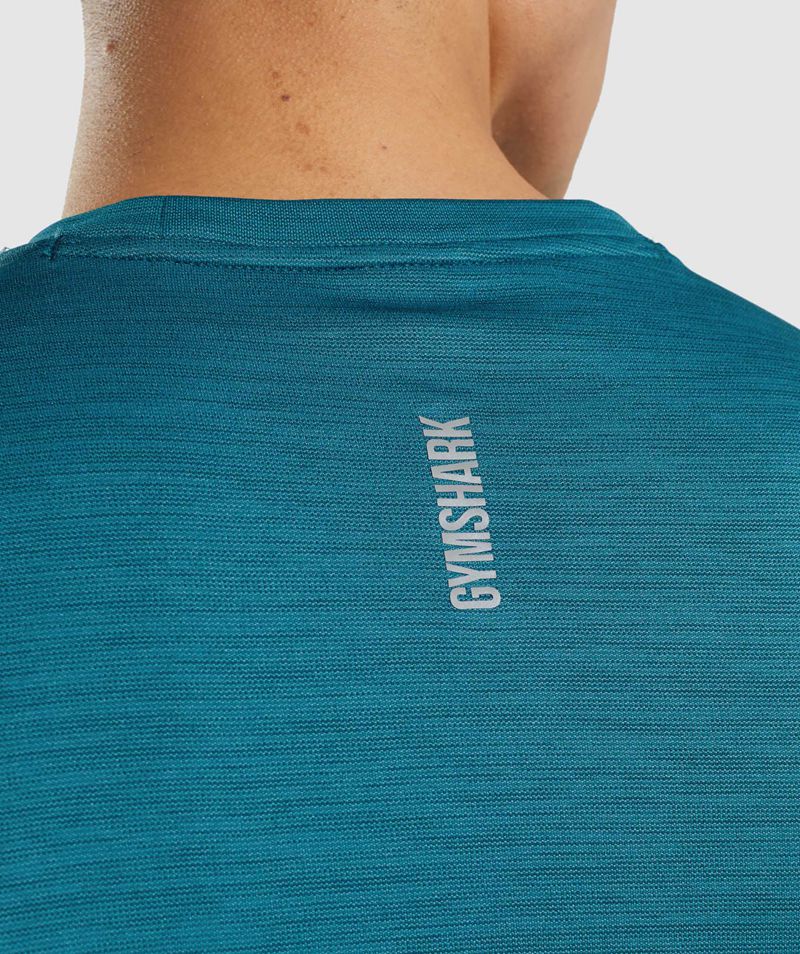 Men's Gymshark Speed T-Shirts Turquoise | USA  5870-PGIBL