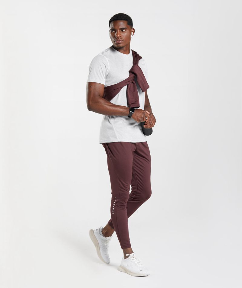 Men's Gymshark Sport Joggers Burgundy | USA  7401-XNGTE