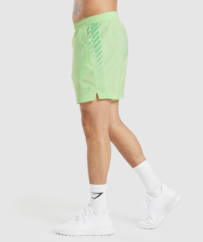 Gymshark Shorts Online Store - Mens Sport Stripe 7 Green