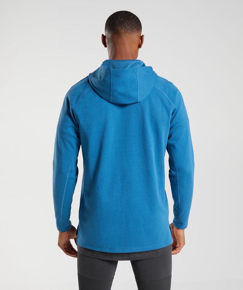 Men's Gymshark Studio Hoodie Blue | USA  9056-SYOCN