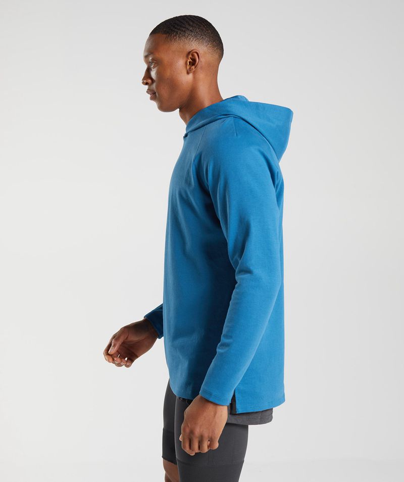 Men's Gymshark Studio Hoodie Blue | USA  9056-SYOCN