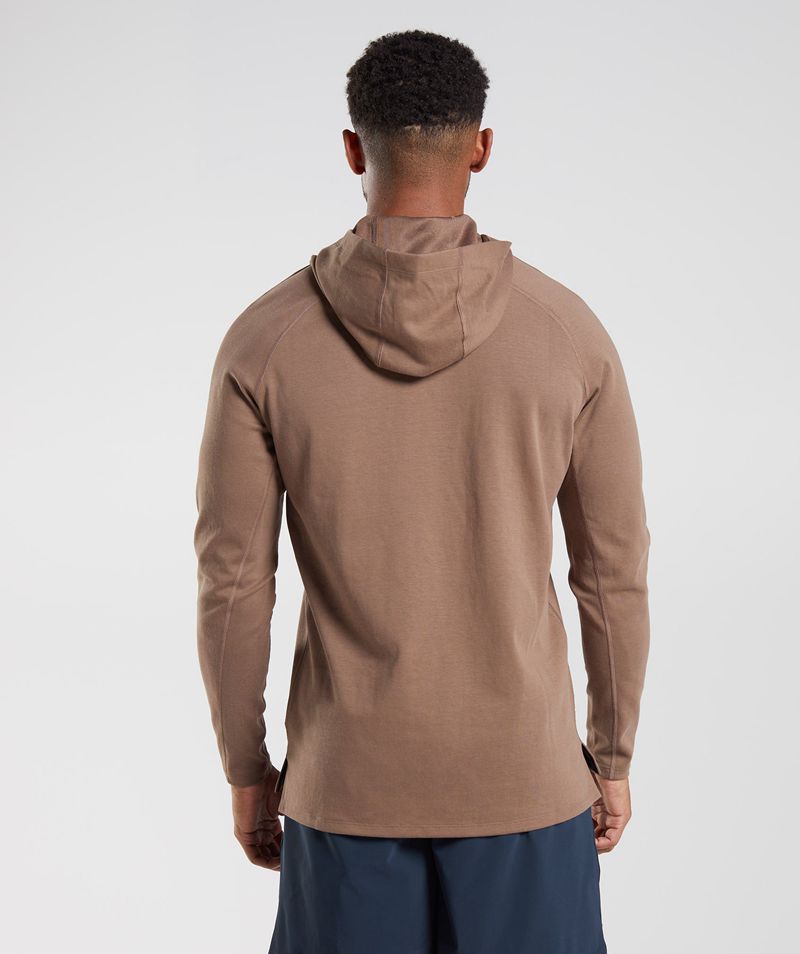 Men's Gymshark Studio Hoodie Brown | USA  3087-EDOYS