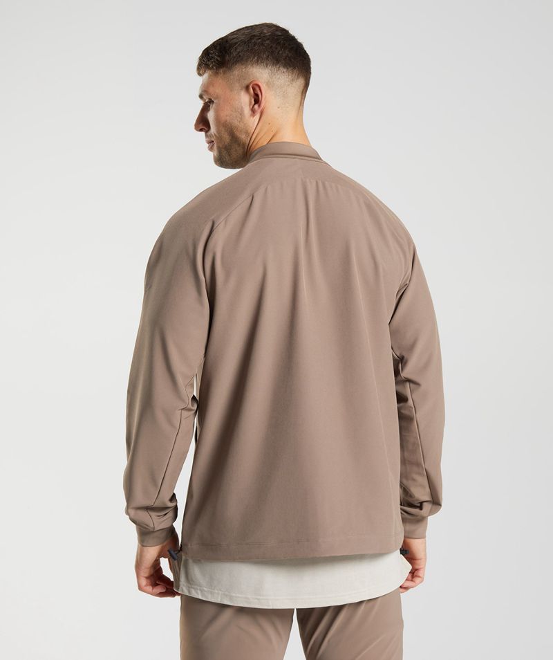 Men's Gymshark Studio Jackets Brown | USA  4728-AQMLX