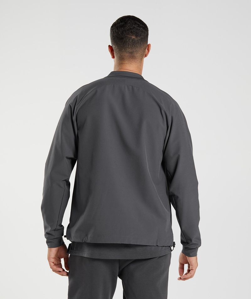 Men's Gymshark Studio Jackets Grey | USA  5769-BEGYS