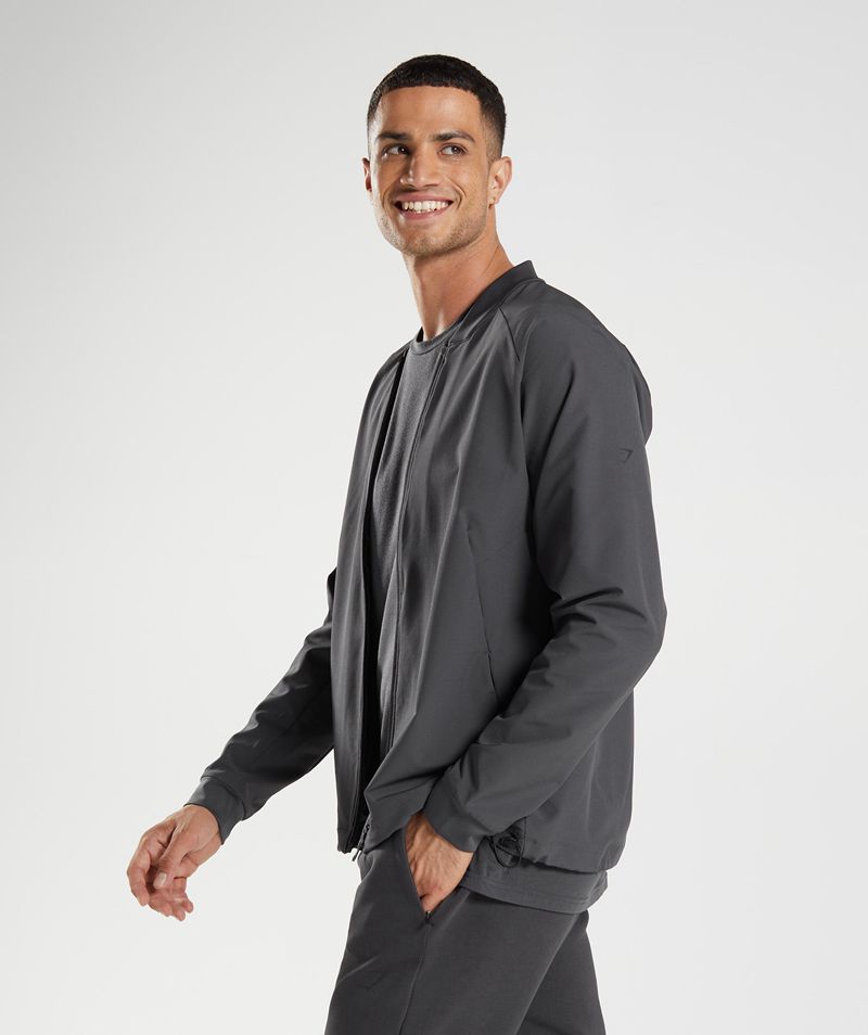 Men's Gymshark Studio Jackets Grey | USA  5769-BEGYS