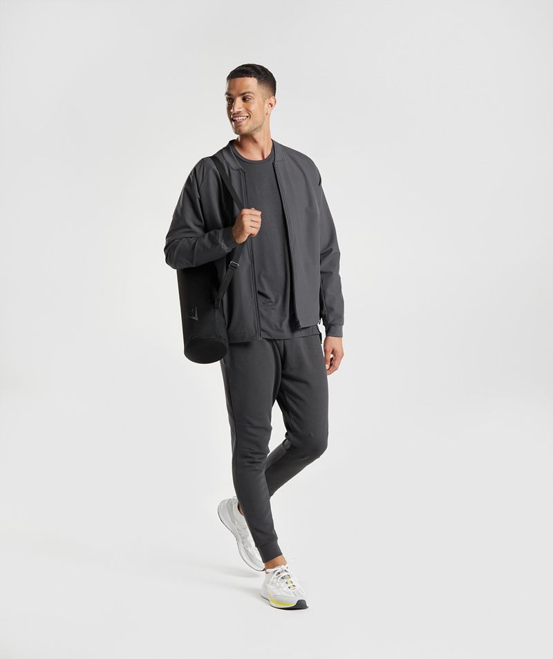 Men's Gymshark Studio Jackets Grey | USA  5769-BEGYS