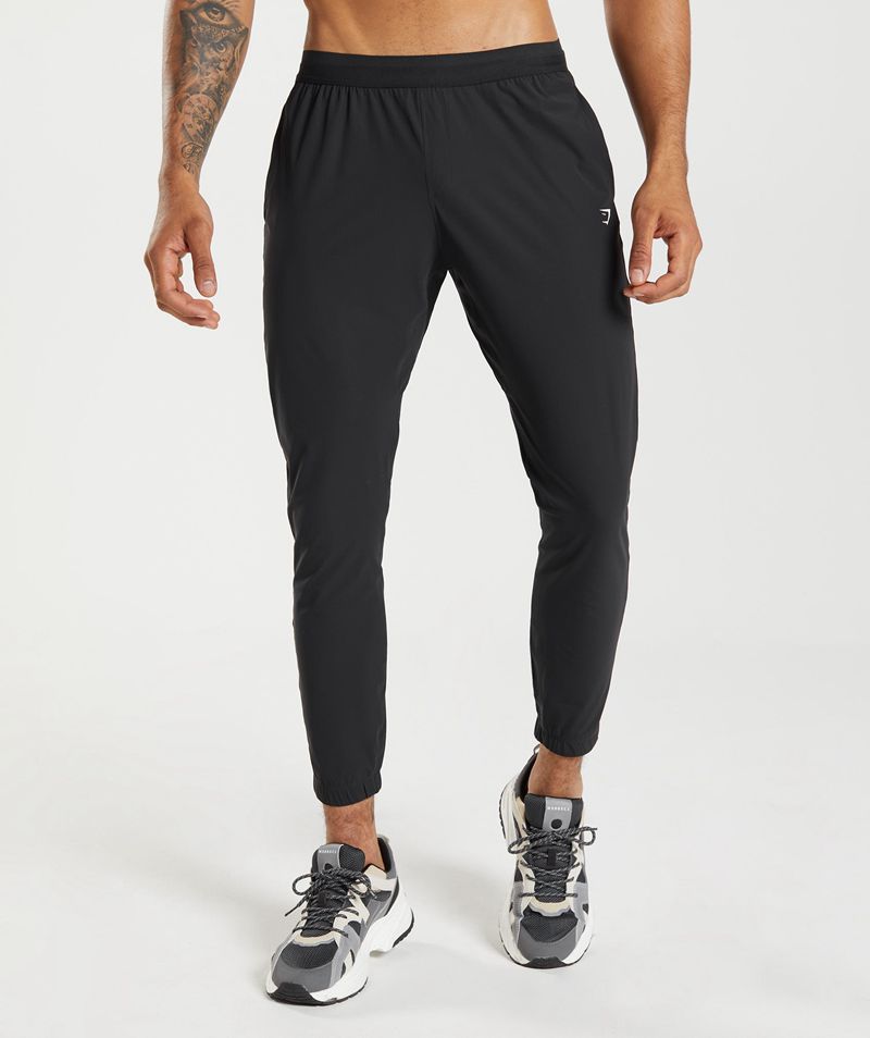 Men\'s Gymshark Studio Joggers Black | USA  8647-POCHF