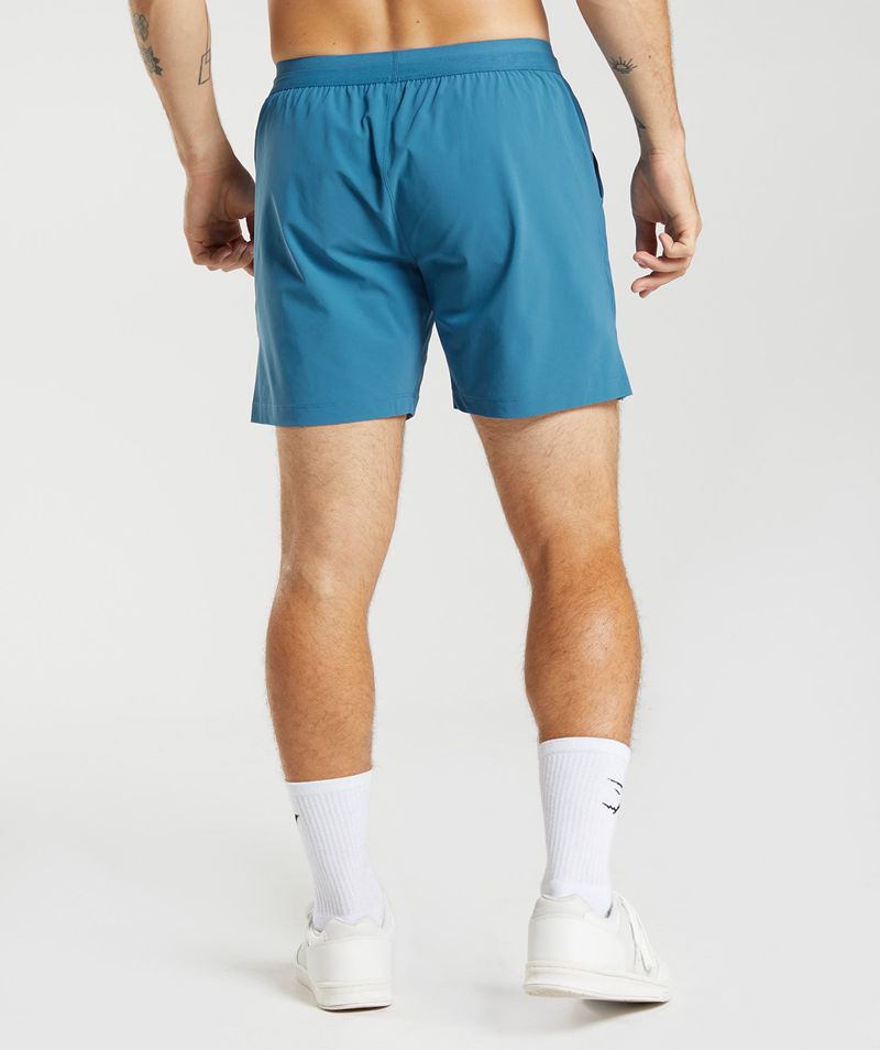 Men's Gymshark Studio Shorts Blue | USA  6541-CSPBT