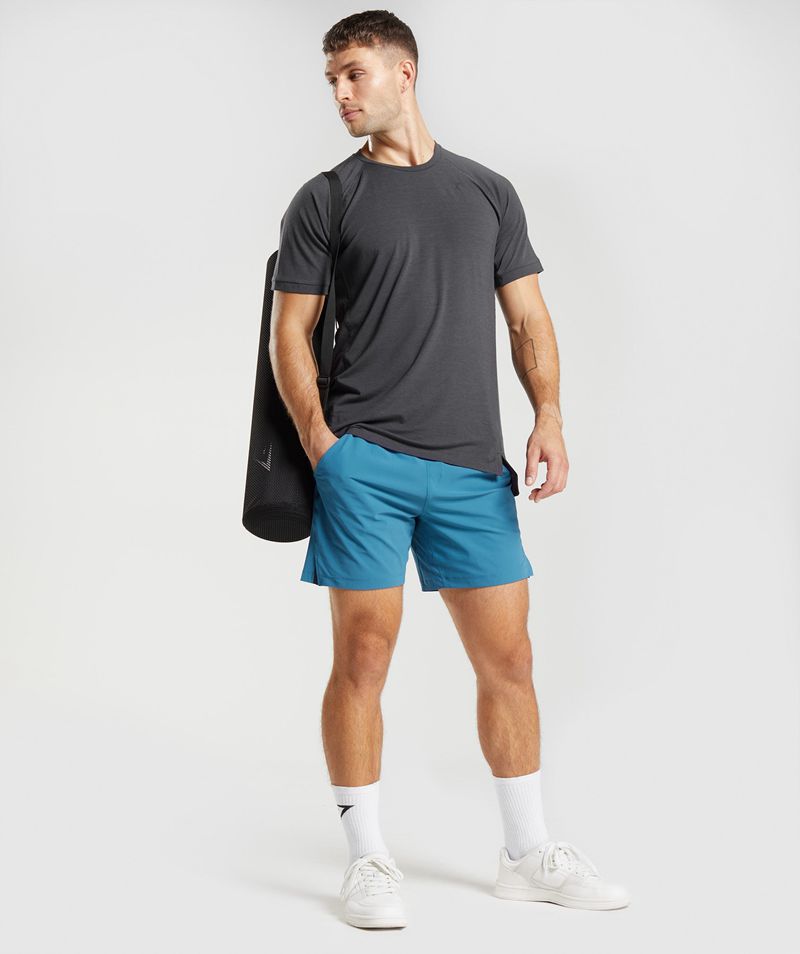 Men's Gymshark Studio Shorts Blue | USA  6541-CSPBT