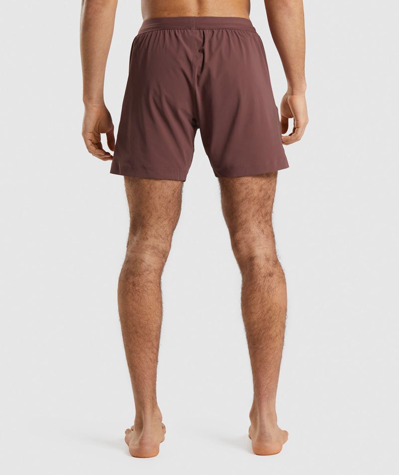 Men's Gymshark Studio Shorts Burgundy | USA  1475-CJTOZ