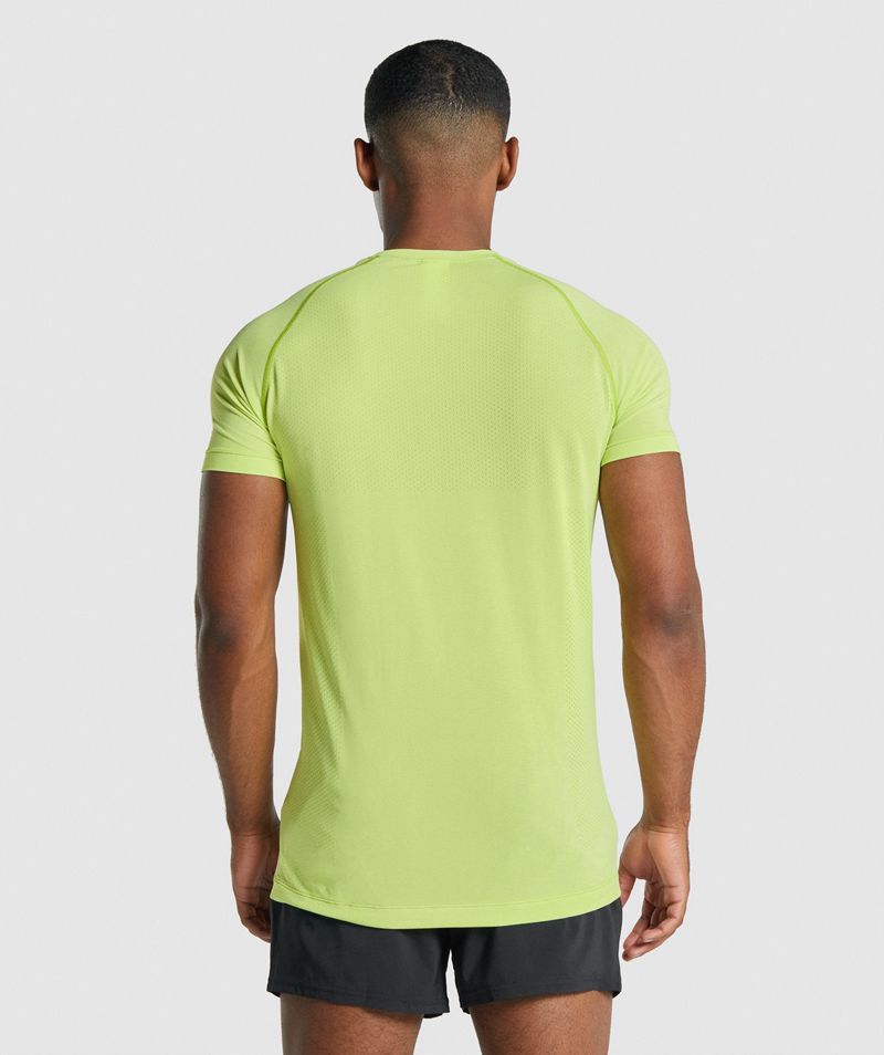 Men's Gymshark Vital Light Seamless T-Shirts Yellow | USA  7435-WSZCQ