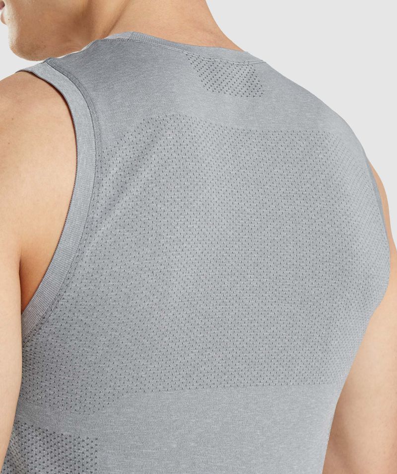 Men's Gymshark Vital Seamless Light Tank Tops Grey | USA  0831-GNQHF