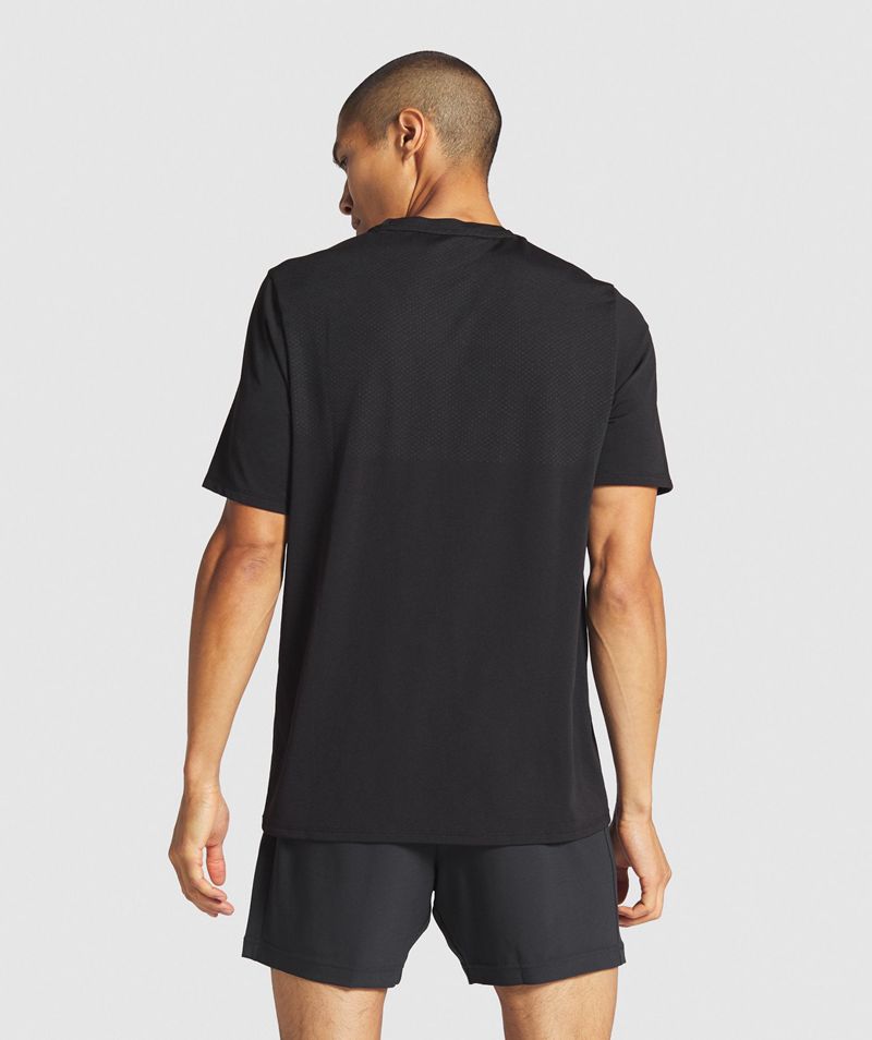 Men's Gymshark Vital T-Shirts Black | USA  4582-KJBTN