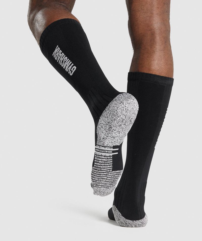 Men's Gymshark Weightlifting Socks Black | USA  0263-ZAUCY