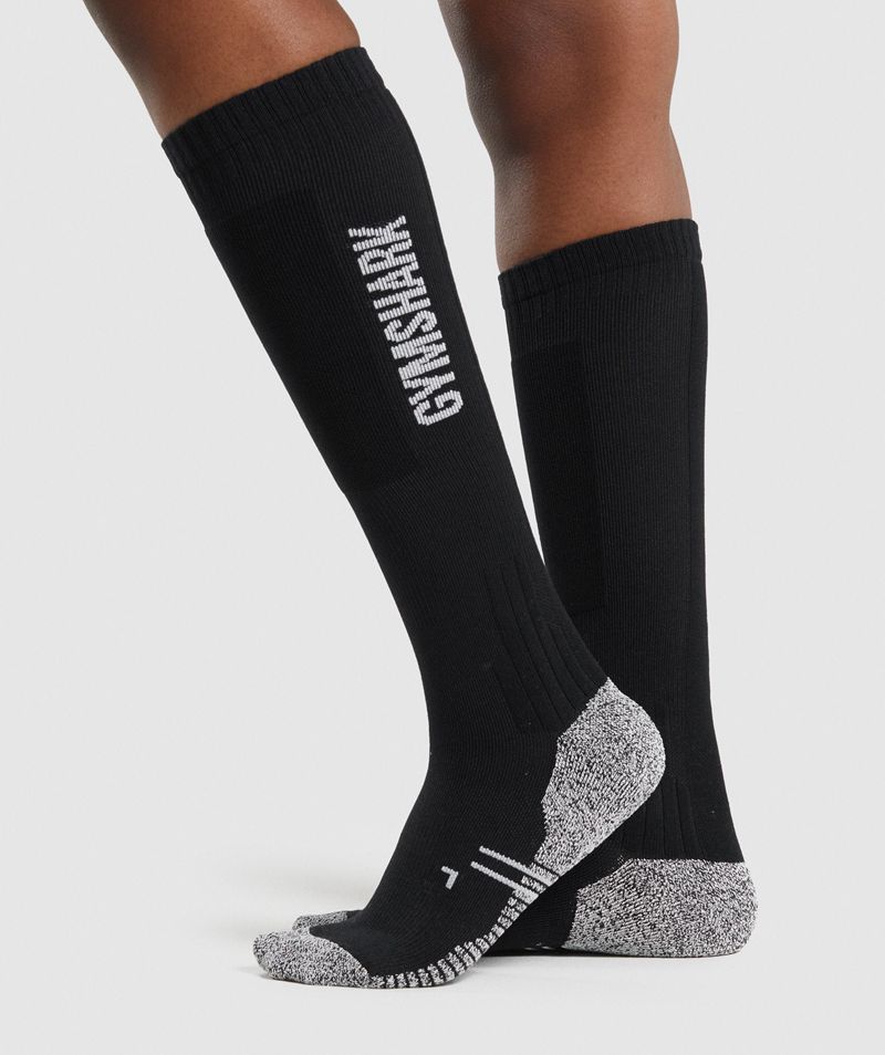 Men's Gymshark Weightlifting Socks Black | USA  0263-ZAUCY