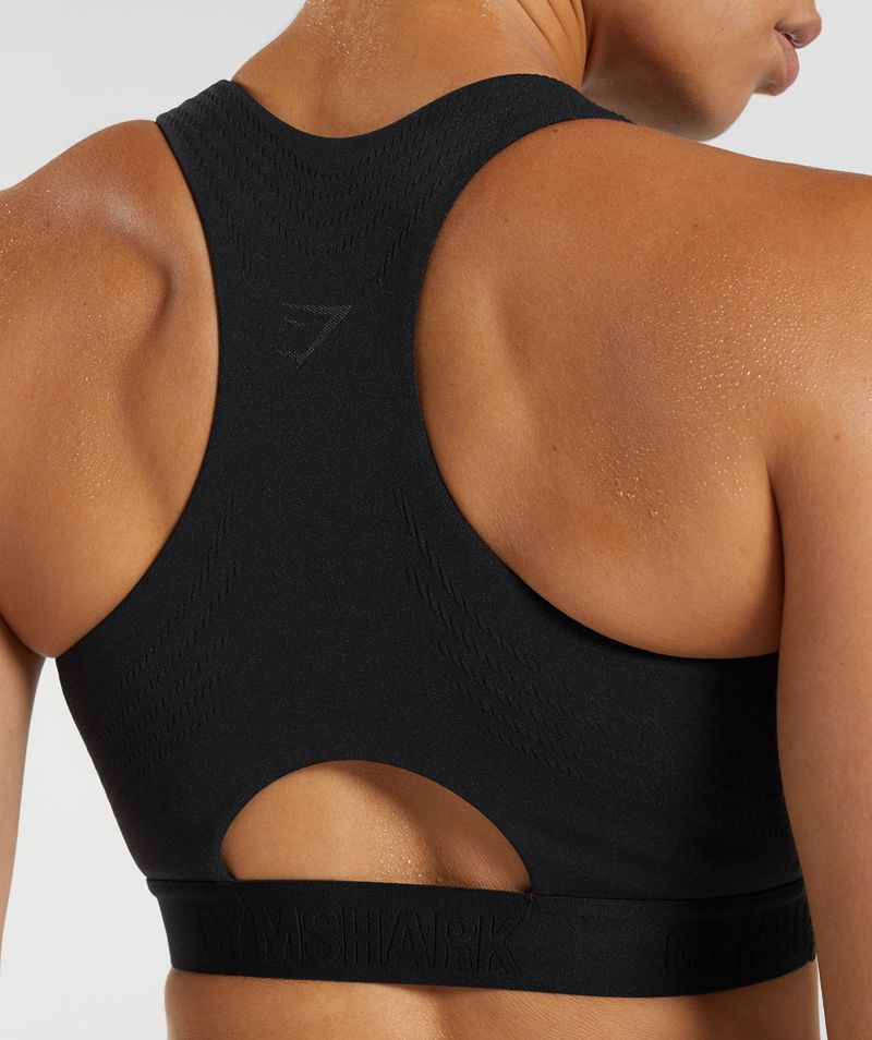 Women's Gymshark 315 Performance High Neck Sports Bra Black | USA  6502-FEYNR