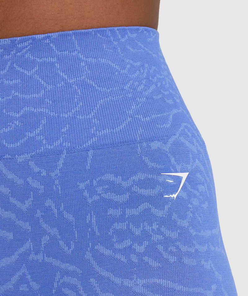 Women's Gymshark Adapt Animal Seamless Cycling Shorts Blue | USA  5682-VGPXI