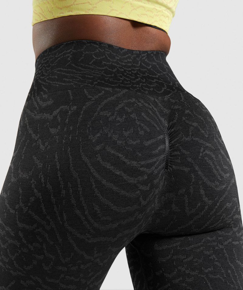 Women's Gymshark Adapt Animal Seamless Cycling Shorts Black | USA  8347-WHLQC