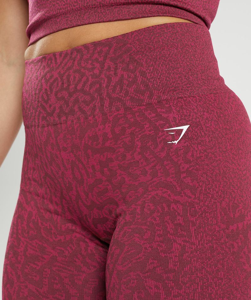 Women's Gymshark Adapt Animal Seamless Cycling Shorts Burgundy | USA  8913-ETLKU