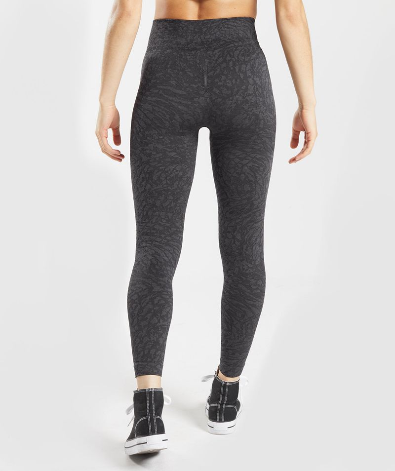 Women's Gymshark Adapt Animal Seamless Leggings Black | USA  0168-NOMXL