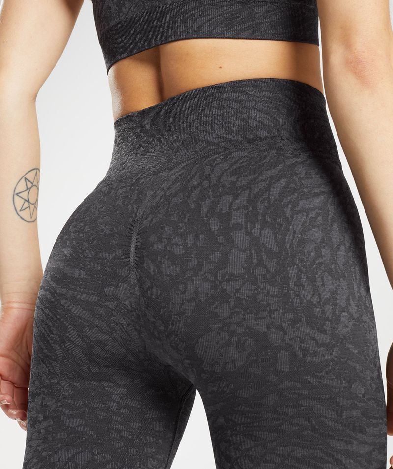 Women's Gymshark Adapt Animal Seamless Leggings Black | USA  0168-NOMXL