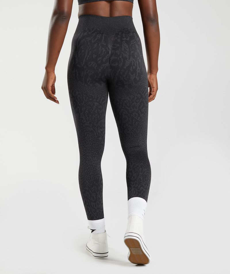 Women's Gymshark Adapt Animal Seamless Leggings Black | USA  0543-TJVRN