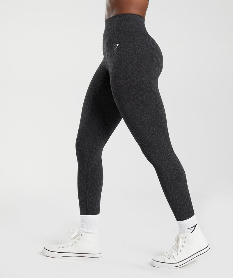 Women's Gymshark Adapt Animal Seamless Leggings Black | USA  0543-TJVRN