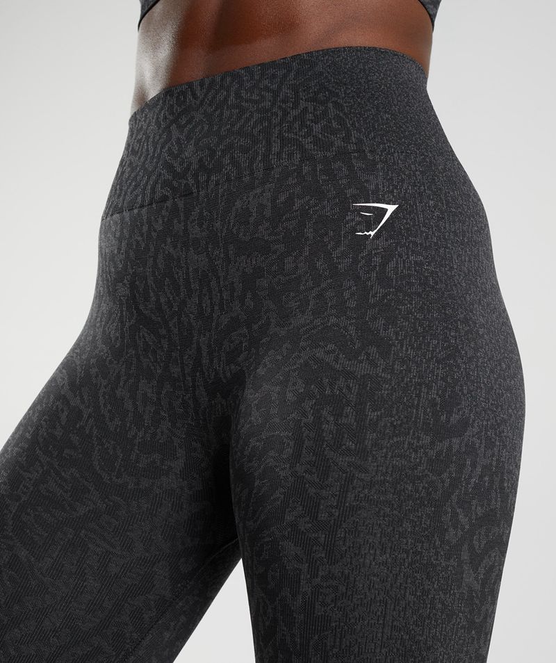 Women's Gymshark Adapt Animal Seamless Leggings Black | USA  0543-TJVRN