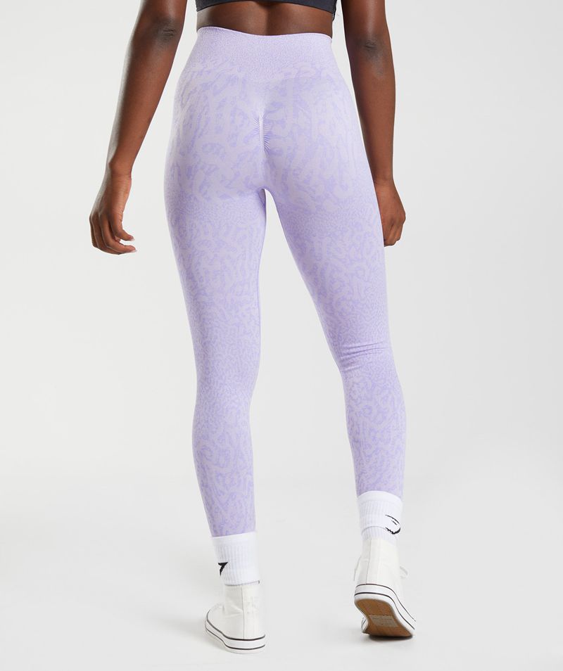 Women's Gymshark Adapt Animal Seamless Leggings Purple | USA  1056-BXUVG