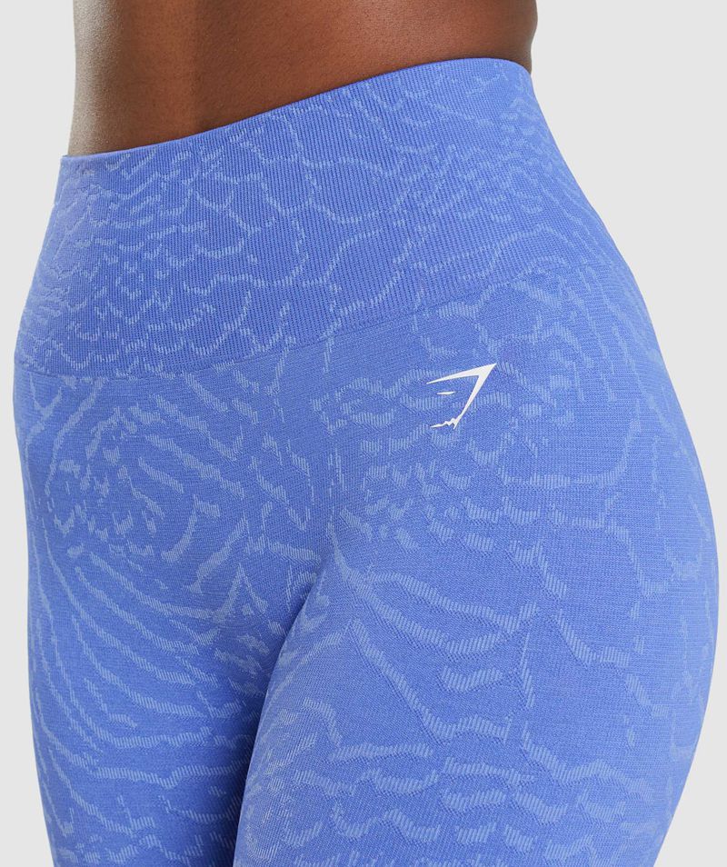 Women's Gymshark Adapt Animal Seamless Leggings Blue | USA  4923-JDEMQ