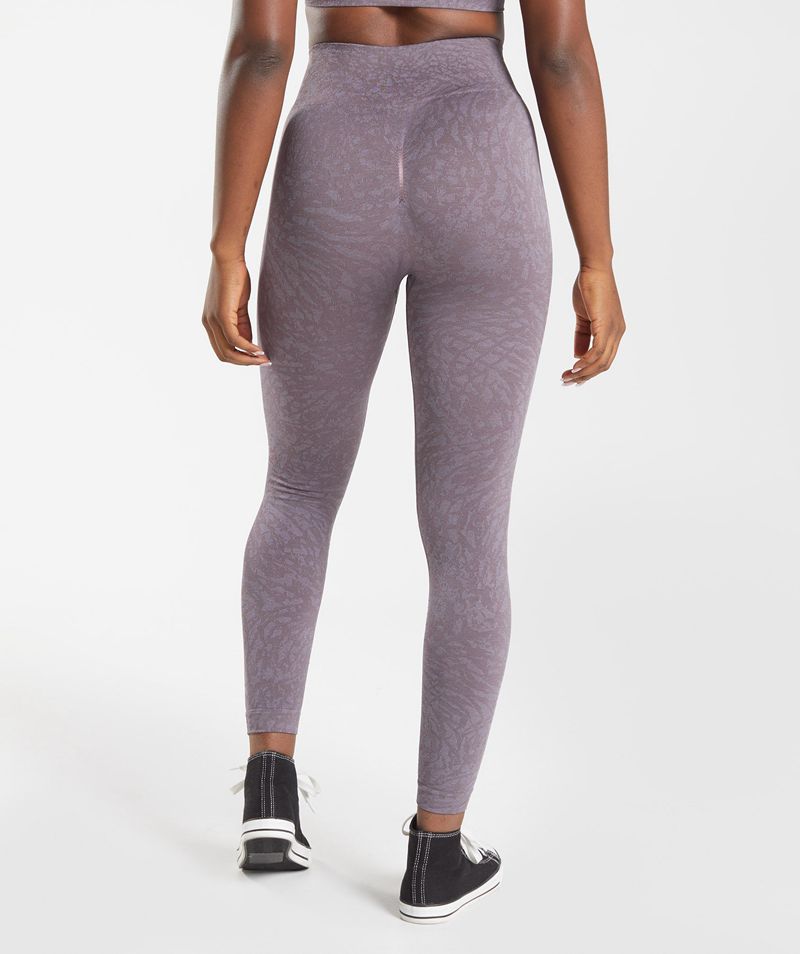 Women's Gymshark Adapt Animal Seamless Leggings Purple | USA  7093-IJHMR