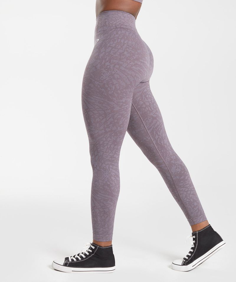 Women's Gymshark Adapt Animal Seamless Leggings Purple | USA  7093-IJHMR