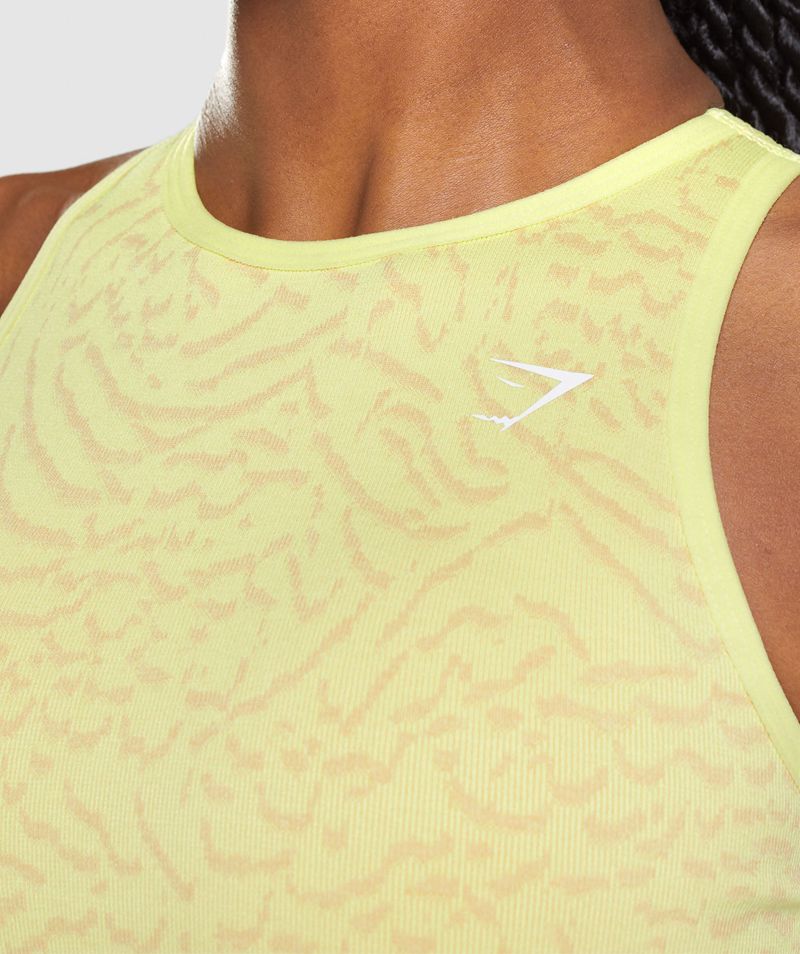 Women's Gymshark Adapt Animal Seamless Sports Bra Yellow | USA  8149-YEWRF