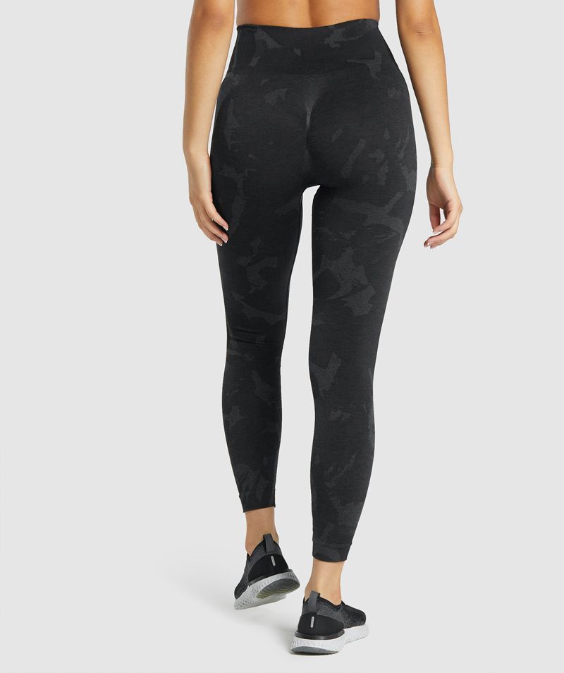 Women's Gymshark Adapt Camo Seamless Leggings Black | USA  2769-ENOJC