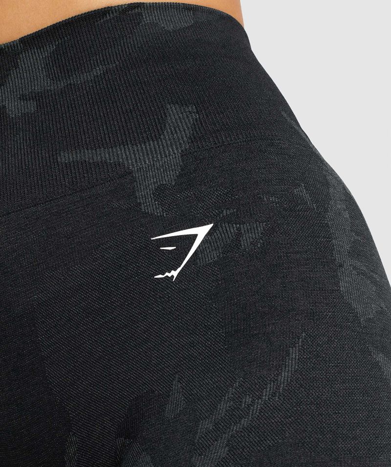 Women's Gymshark Adapt Camo Seamless Leggings Black | USA  2769-ENOJC