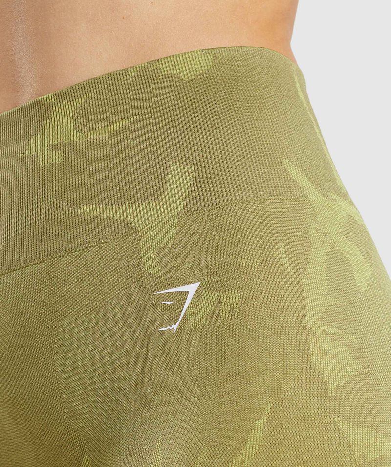 Women's Gymshark Adapt Camo Seamless Leggings Green | USA  3279-DWLUP