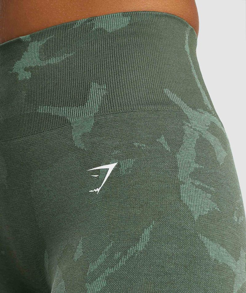 Women's Gymshark Adapt Camo Seamless Leggings Green | USA  4320-IWLNG